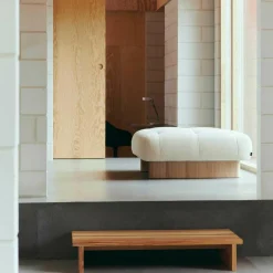 Hocker^HAY Quilton Lift Ottomane Leder Eiche