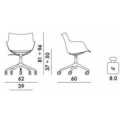 Kartell Q/Wood Bürostuhl Buche| Bürostühle