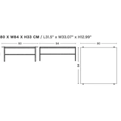 Beistelltische|Tische^HAY Rebar Kaffeetisch 80x84cm