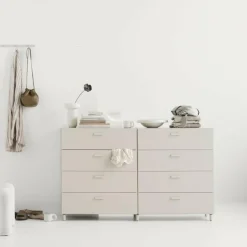 String Relief Kommode breit mit Beinen 2x82x92,2cm| Schränke|Kommoden