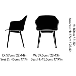 Stühle^&Tradition Rely HW76 Armlehnstuhl Gestell Eiche