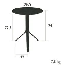 Fermob Rest'o Gartentisch klappbar Ø60cm| Gartentische