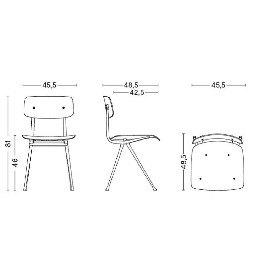 Stühle^HAY Result Stuhl Gestell schwarz