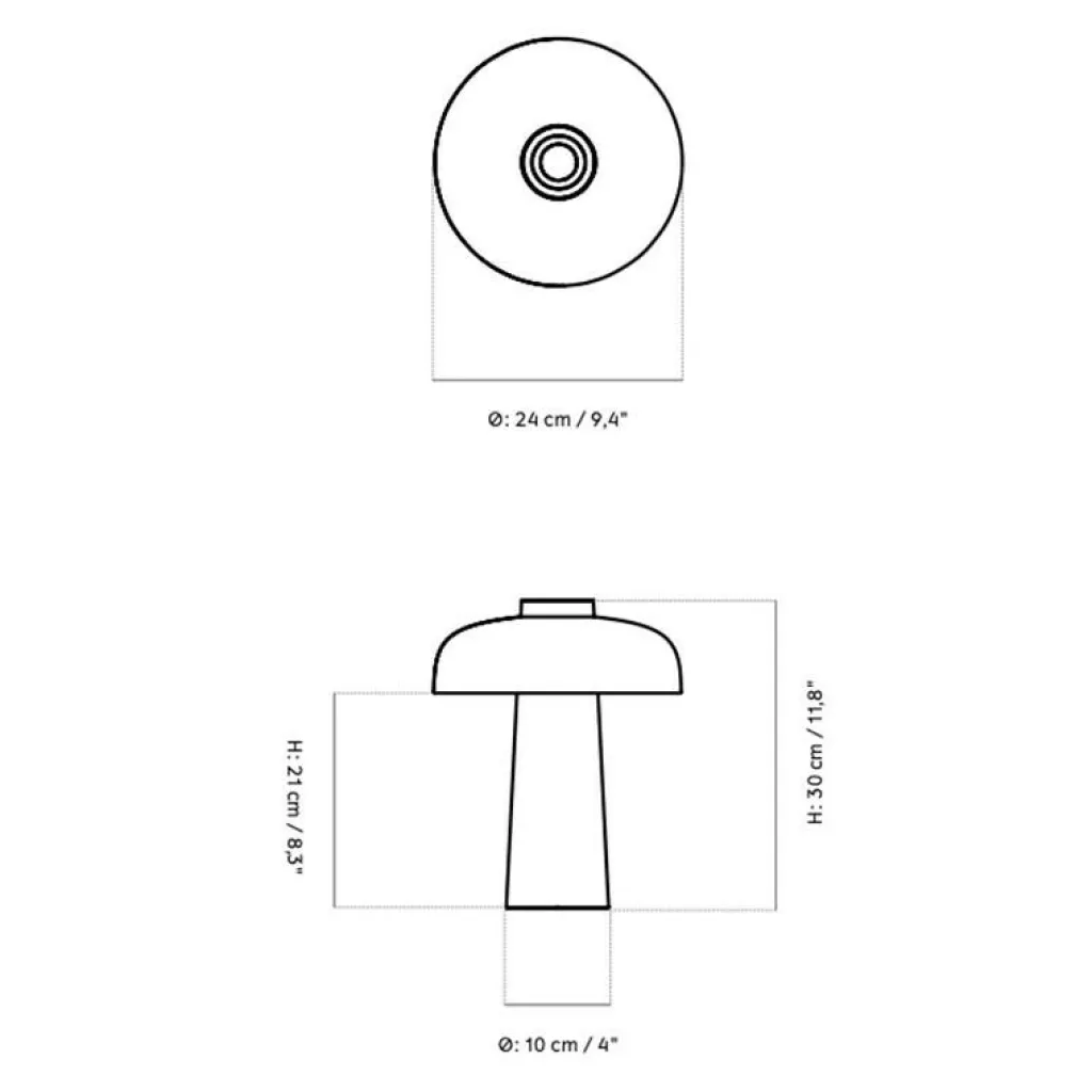 Tischleuchten^Audo Reverse LED Tischleuchte