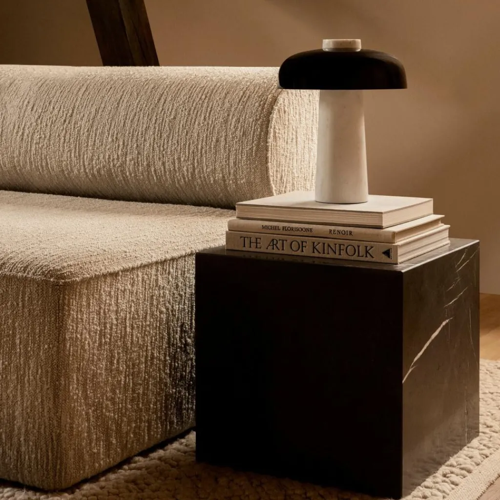 Nachttischleuchten^Audo Reverse LED Tischleuchte Marmor