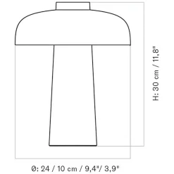Audo Reverse LED Tischleuchte Marmor| Tischleuchten