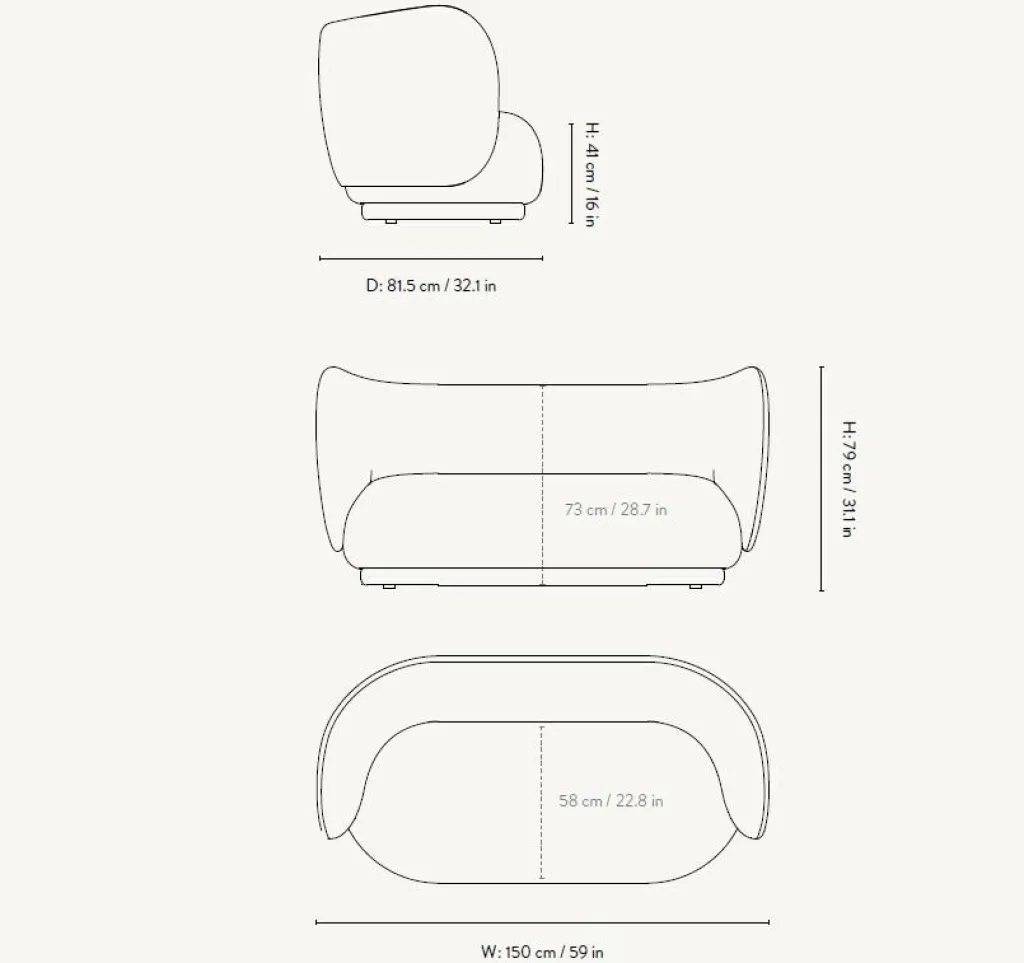 Sofas^Ferm Living Rico 2-Sitzer Sofa