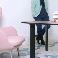 Fritz Hansen Ro™ JH1 Ohrensessel Stoff Füße aus Aluminium| Sessel