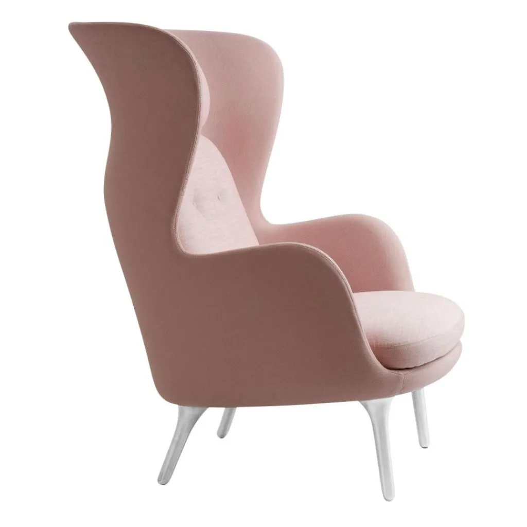 Fritz Hansen Ro™ JH1 Ohrensessel Stoff Füße aus Aluminium| Sessel