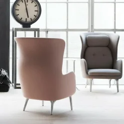 Fritz Hansen Ro™ JH1 Ohrensessel Stoff Füße aus Aluminium| Sessel