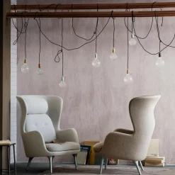 Fritz Hansen Ro™ JH1 Ohrensessel Stoff Füße aus Aluminium| Sessel