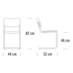 Stühle^Thonet S 43 Classics in Colour Freischwinger Stuhl Buche