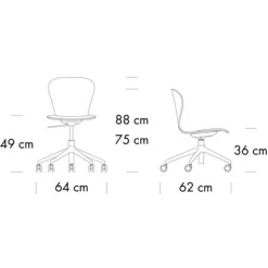 Thonet S 220 DRW Drehstuhl mit Rollen| Stühle