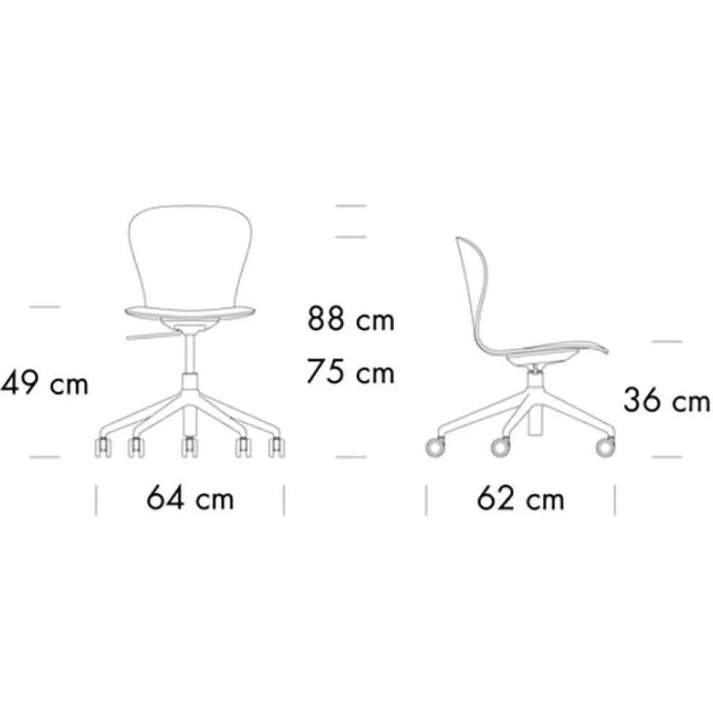 Thonet S 220 DRW Drehstuhl mit Rollen| Stühle