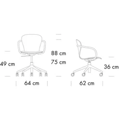Thonet S 220 FDRW Drehstuhl mit Rollen| Stühle