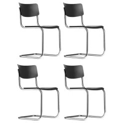 Stühle^Thonet S 43 Freischwinger Stuhl 4er Set