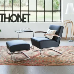 Hocker^Thonet S 411 H Hocker Leder