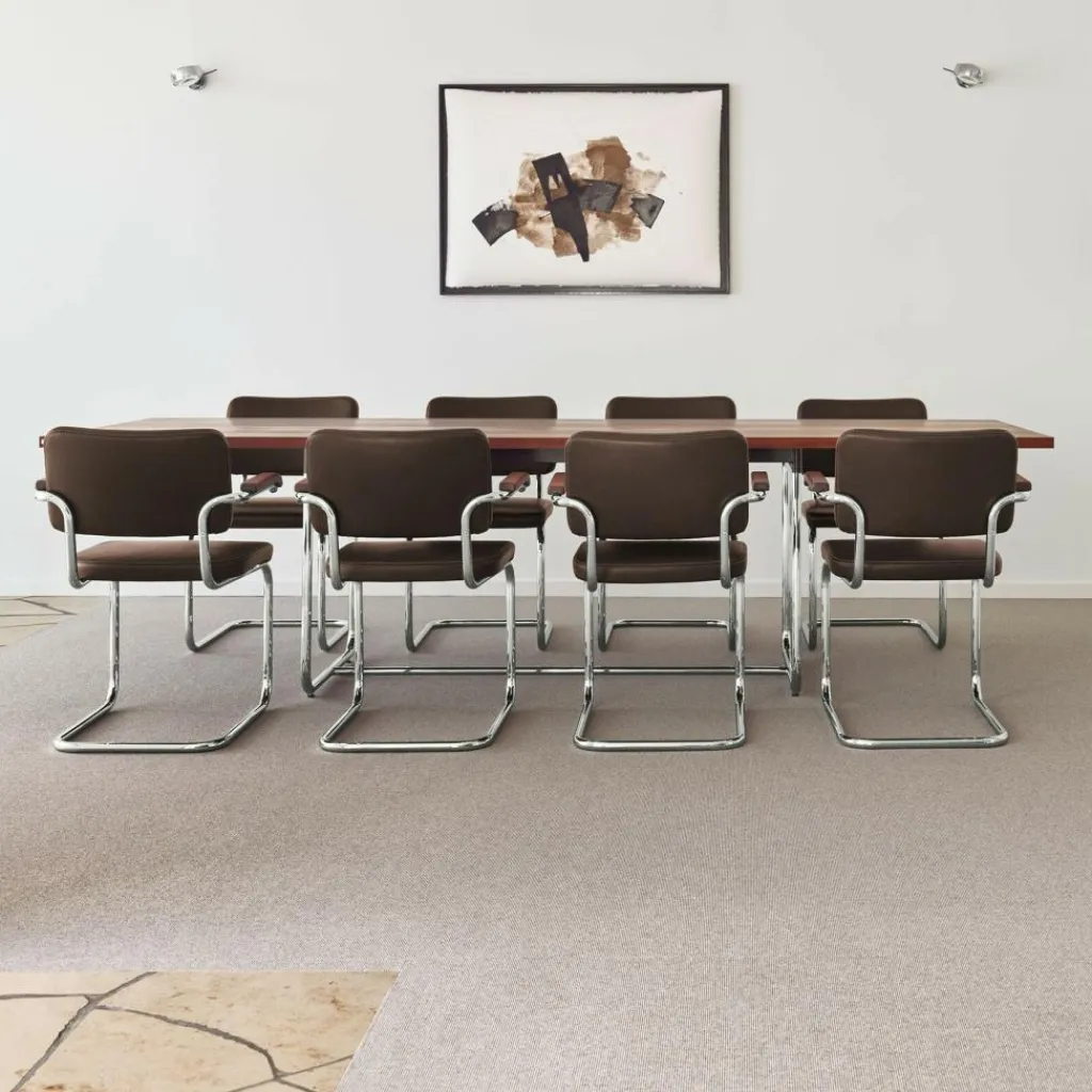 Stühle^Thonet S 64 PV Pure Materials Freischwinger Armlehnstuhl Nussbaum