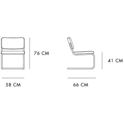 Thonet S 32 PVL Freischwinger Lounge Stuhl Leder| Sessel