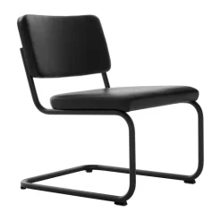 Thonet S 32 PVL Freischwinger Lounge Stuhl Leder| Sessel