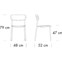 Thonet S 243 Stuhl Gestell perlweiß| Stühle