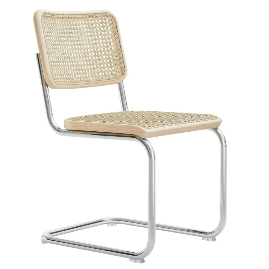 Thonet S 32 V Freischwinger Stuhl mit Rohrgeflecht Esche| Stühle