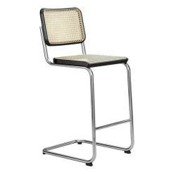 Barhocker^Thonet S 32 VH Barhocker mit Rohrgeflecht 112cm