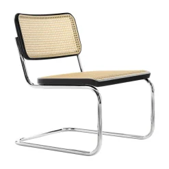 Thonet S 32 VL Freischwinger Lounge Stuhl Gestell verchromt| Sessel
