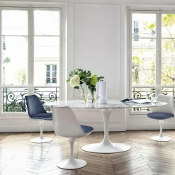 Knoll International Saarinen Esstisch oval 198cm Marmor| Tische|Esstische