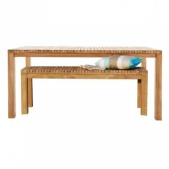 Jan Kurtz Samoa Teakholz Gartenset mit Bank| Gartenstühle|Gartentische