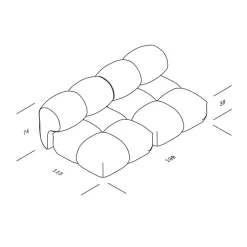 OUT Objekte unserer Tage Sander 02 2,5-Sitzer Sofa| Sofas