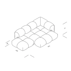 Sofas^OUT Objekte unserer Tage Sander 06 3-Sitzer Sofa Rechts