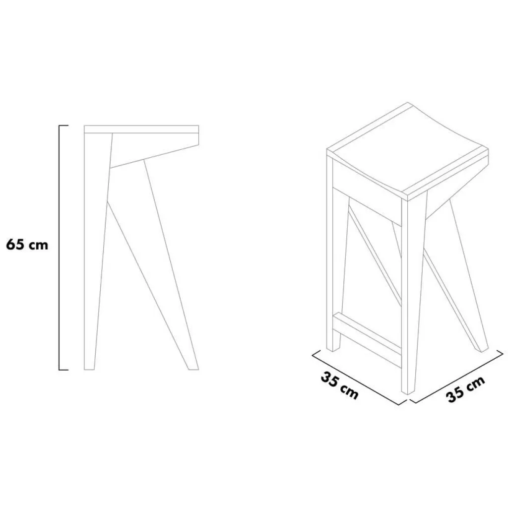 OUT Objekte unserer Tage Schulz Barhocker 65cm| Barhocker