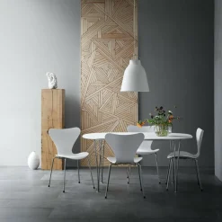 Fritz Hansen Serie 7™ Stuhl gefärbte Esche Gestell Verchromt 4er Set| Stühle