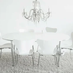 Fritz Hansen Serie 7™ Stuhl gefärbte Esche Gestell Verchromt 4er Set| Stühle