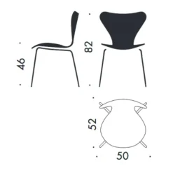 Fritz Hansen Serie 7™ Stuhl gefärbte Esche Braun Bronze| Stühle