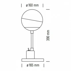 Tischleuchten^Tecnolumen SF 28 Tischleuchte mit Halbkugel