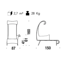 Gartenliegen^Moroso Shadowy Chaiselounge