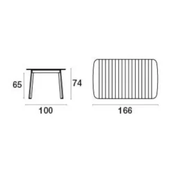 Emu Shine Gartentisch 166x100cm| Gartentische