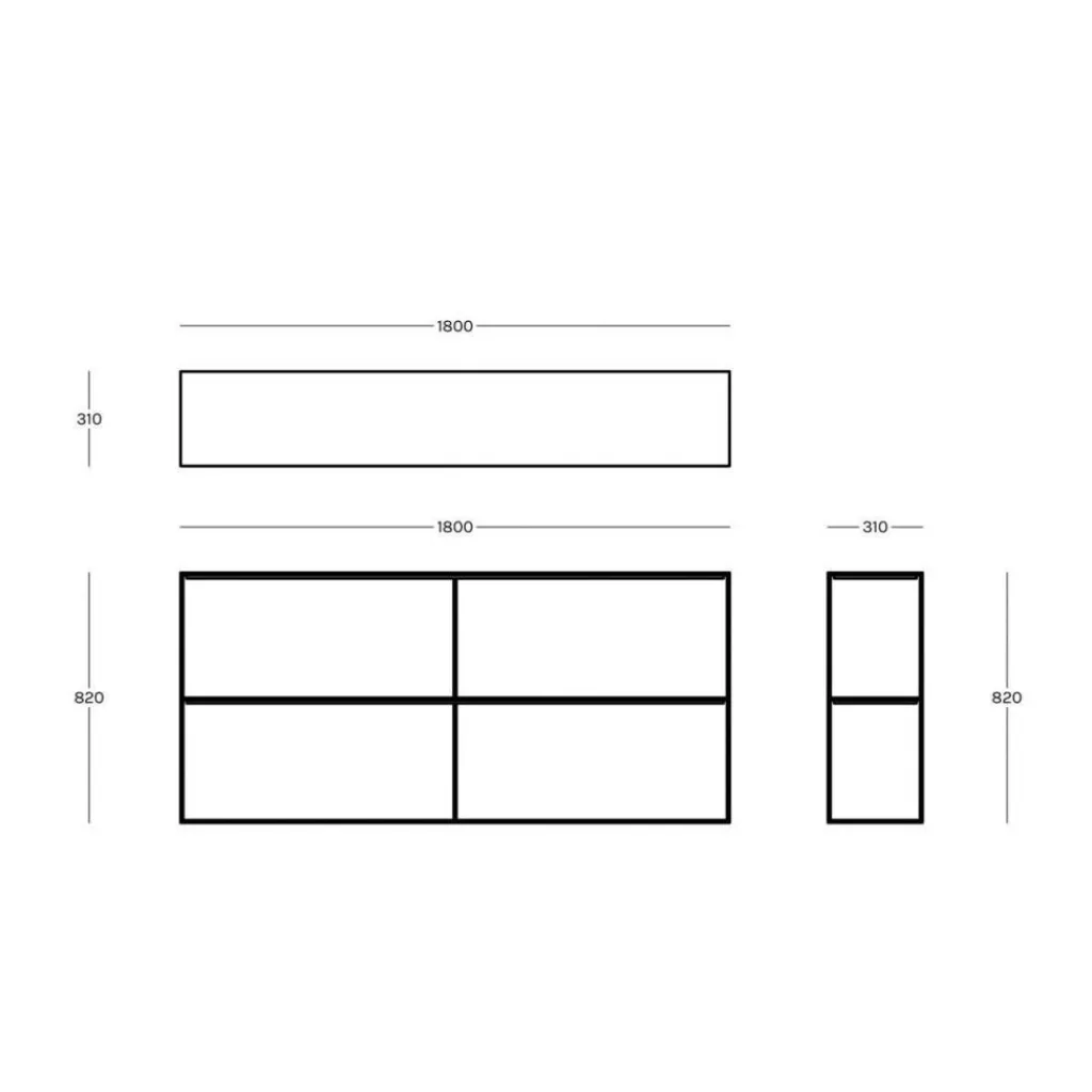 Zeus Slim Irony Regal 180x31x82cm| Regale