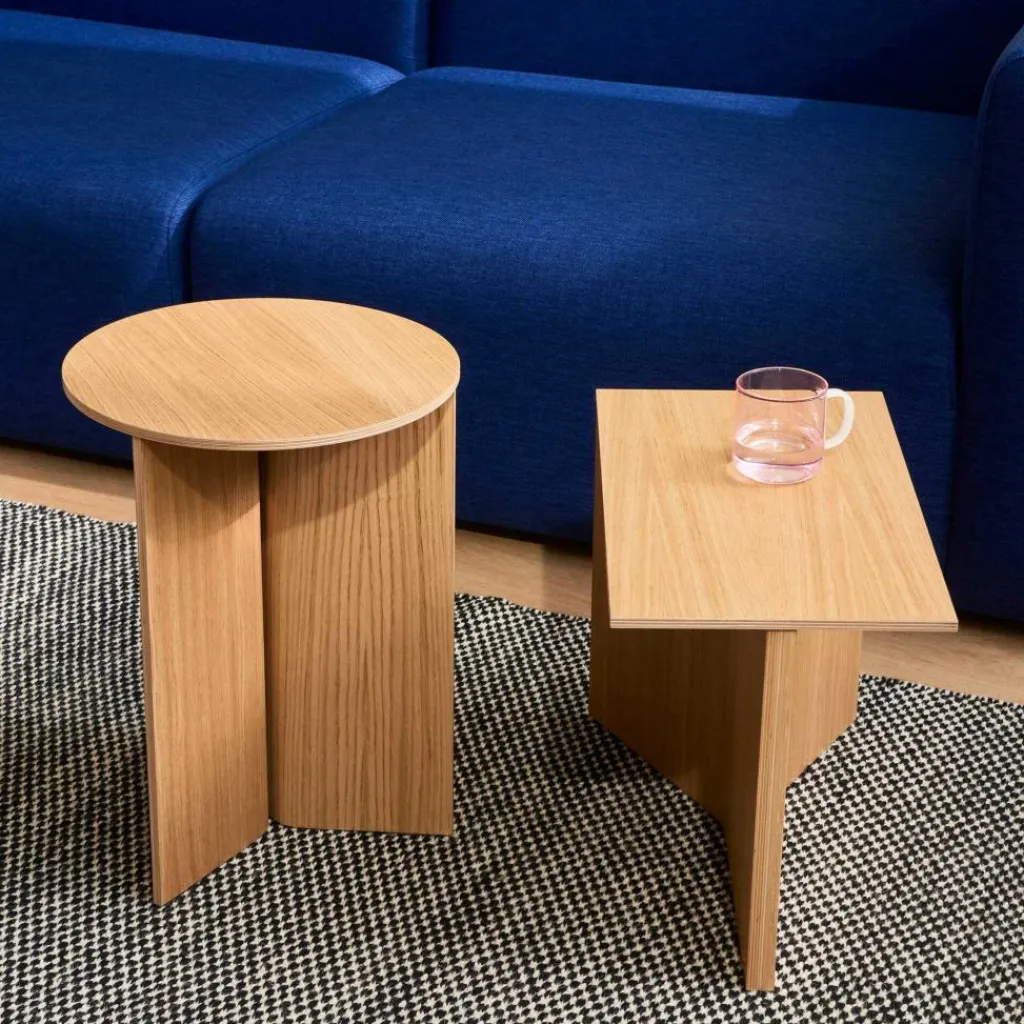 Beistelltische|Tische^HAY Slit Beistelltisch Holz rund H47cm