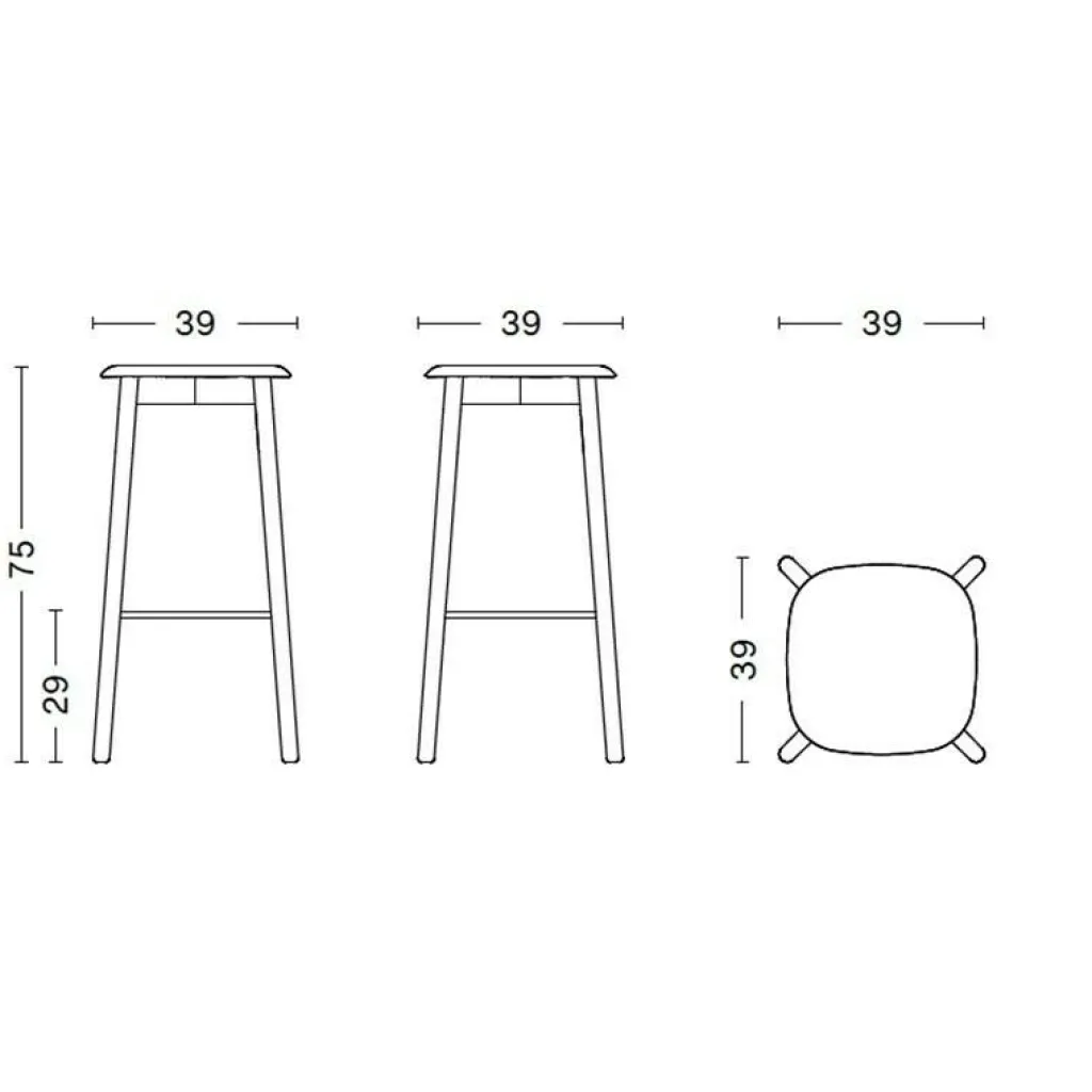 Barhocker^HAY Soft Edge 82 Barhocker H 75cm