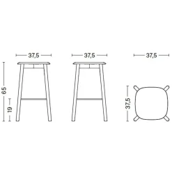 Barhocker^HAY Soft Edge 82 Barhocker H 65cm