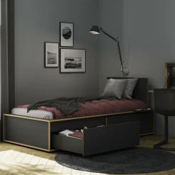 Müller Small Living Spaze Einzelbett mit hohem Kopfteil 100x200cm| Betten