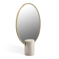 pols potten Spiegel Oval Marmor| Badaccessoires