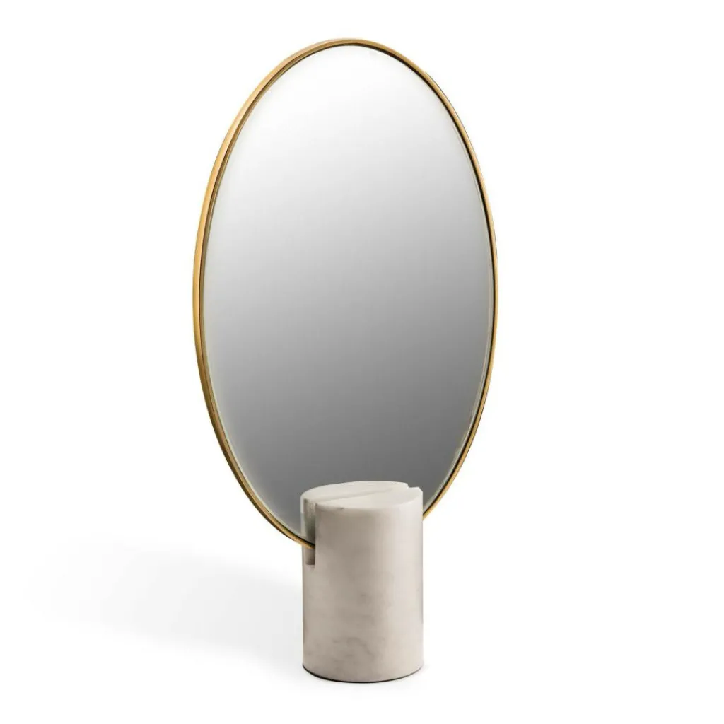 pols potten Spiegel Oval Marmor| Badaccessoires