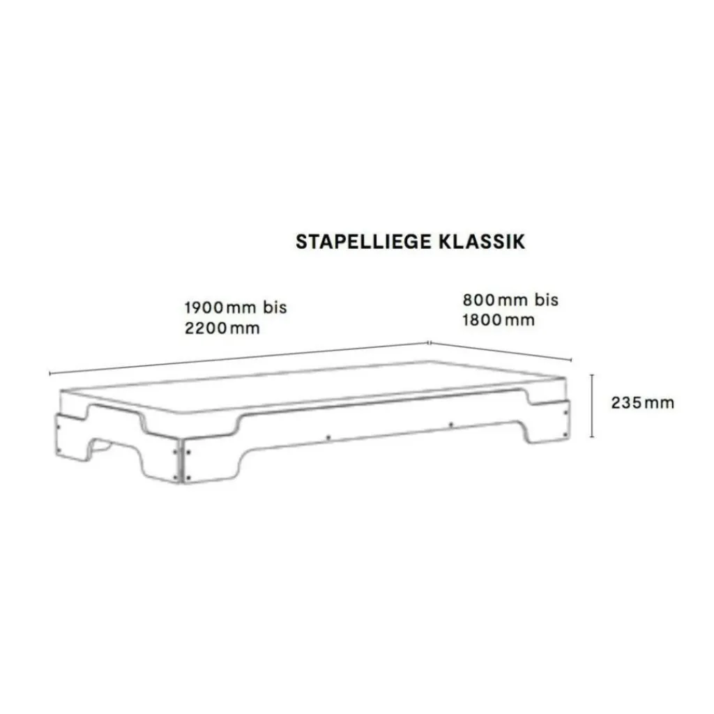 Müller Small Living Stapelliege Klassik 90x200cm| Betten