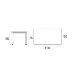 Emu Star Gartentisch rechteckig 160x90cm| Gartentische
