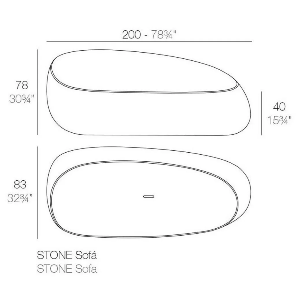 Outdoor-Sofas & Sessel^Vondom Stone Sofa