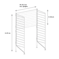 Regale|Regalsysteme^String System Outdoor Rückwand 58x36cm